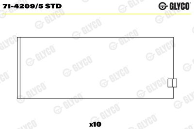 Connecting Rod Bearing GLYCO 71-4209/5 STD