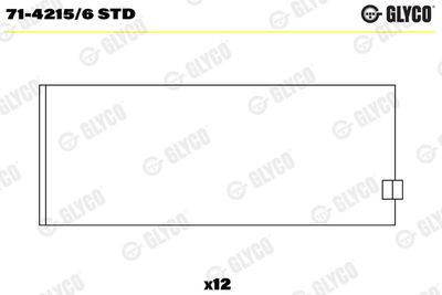 Connecting Rod Bearing GLYCO 71-4215/6 STD
