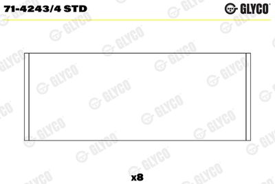 Connecting Rod Bearing GLYCO 71-4243/4 STD