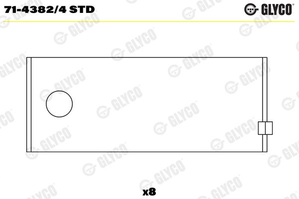 GLYCO 71-4382/4 STD Connecting Rod Bearing