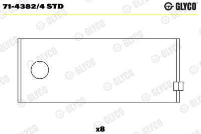 Connecting Rod Bearing GLYCO 71-4382/4 STD