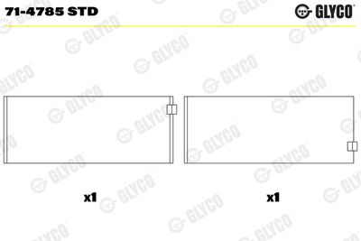 Connecting Rod Bearing GLYCO 71-4785 STD