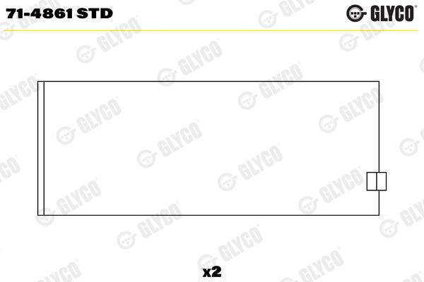 GLYCO 71-4861 STD Connecting Rod Bearing