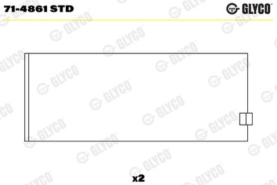 Connecting Rod Bearing GLYCO 71-4861 STD