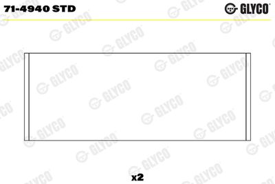 Connecting Rod Bearing GLYCO 71-4940 STD