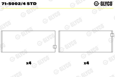 Connecting Rod Bearing GLYCO 71-5002/4 STD