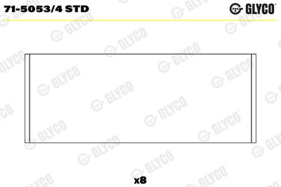 Connecting Rod Bearing GLYCO 71-5053/4 STD