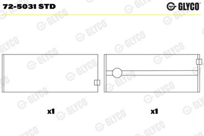 Crankshaft Bearing GLYCO 72-5031 STD