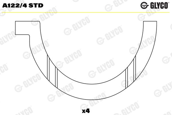 GLYCO A122/4 STD Thrust Washer, crankshaft