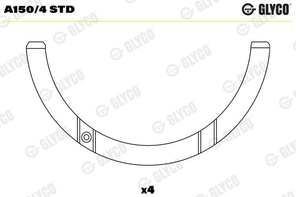 GLYCO A150/4 STD Thrust Washer, crankshaft