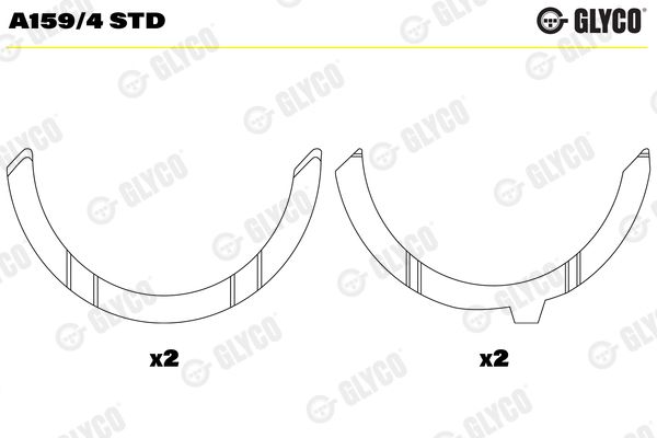 GLYCO A159/4 STD Thrust Washer, crankshaft