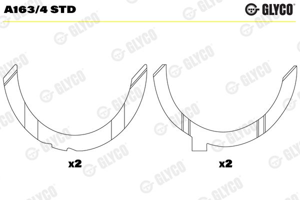 GLYCO A163/4 STD Thrust Washer, crankshaft
