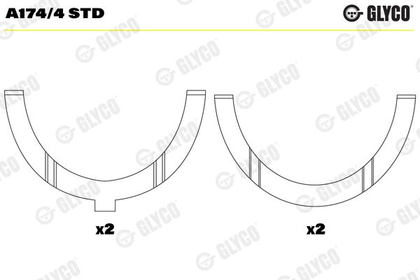 GLYCO A174/4 STD Thrust Washer, crankshaft