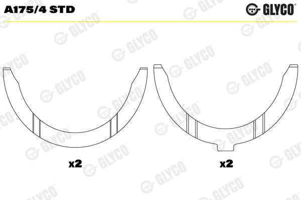 GLYCO A175/4 STD Thrust Washer, crankshaft