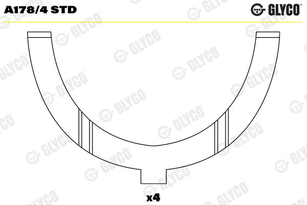 GLYCO A178/4 STD Thrust Washer, crankshaft