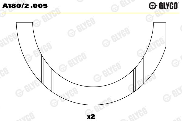 GLYCO A180/2 .005 Thrust Washer, crankshaft