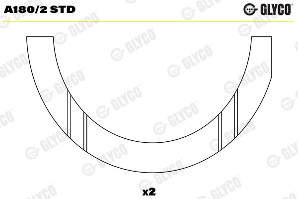 GLYCO A180/2 STD Thrust Washer, crankshaft