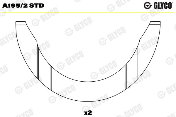 GLYCO A195/2 STD Thrust Washer, crankshaft