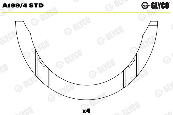 GLYCO A199/4 STD Thrust Washer, crankshaft