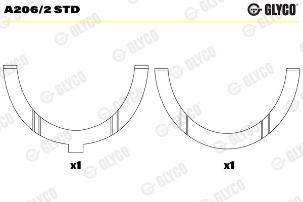 GLYCO A206/2 STD Thrust Washer, crankshaft