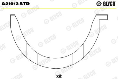 Thrust Washer, crankshaft GLYCO A210/2 STD