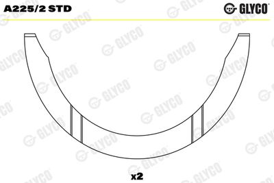 Thrust Washer, crankshaft GLYCO A225/2 STD