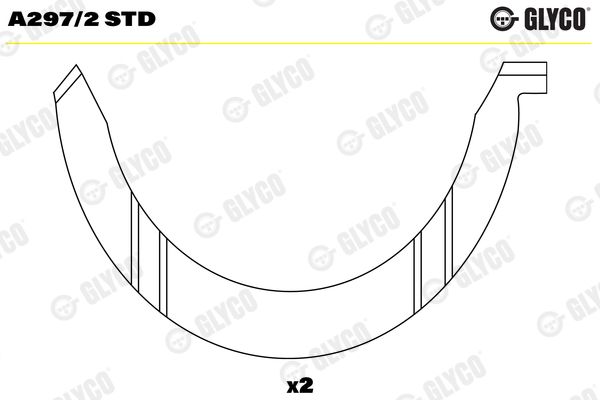 GLYCO A297/2 STD Thrust Washer, crankshaft