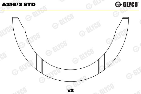 GLYCO A316/2 STD Thrust Washer, crankshaft