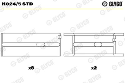 Crankshaft Bearing GLYCO H024/5 STD