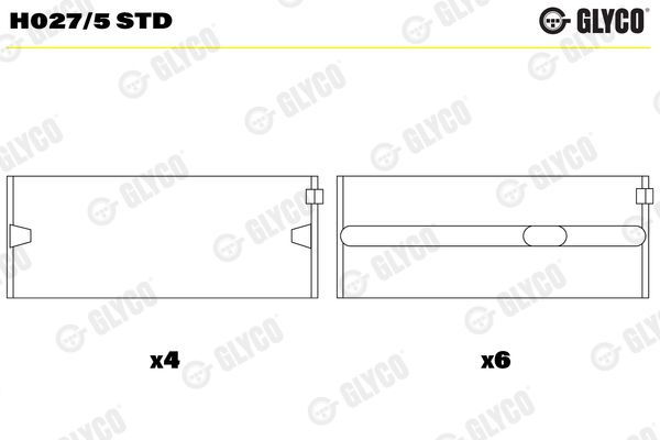 GLYCO H027/5 STD Crankshaft Bearing