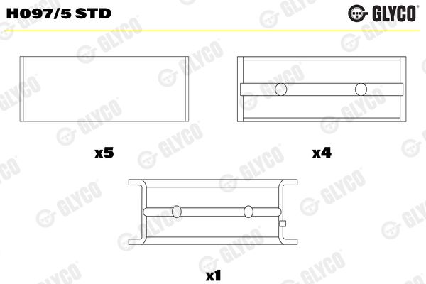 GLYCO H097/5 STD Crankshaft Bearing