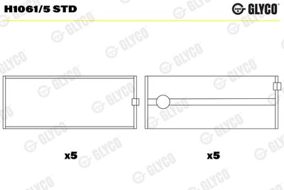 Crankshaft Bearing GLYCO H1061/5 STD