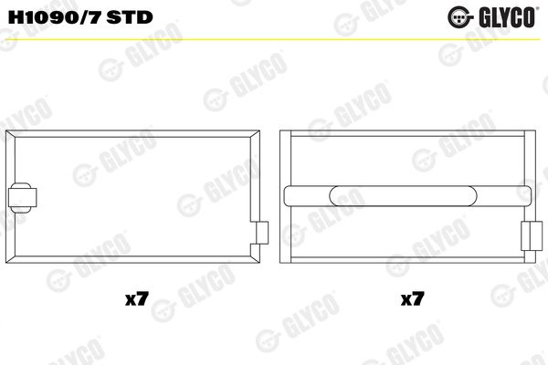 GLYCO H1090/7 STD Crankshaft Bearing