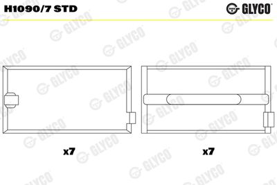 Crankshaft Bearing GLYCO H1090/7 STD