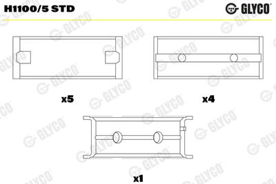 Crankshaft Bearing GLYCO H1100/5 STD