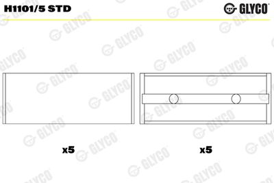 Crankshaft Bearing GLYCO H1101/5 STD