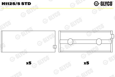 Crankshaft Bearing GLYCO H1125/5 STD