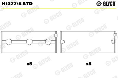 Crankshaft Bearing GLYCO H1277/5 STD