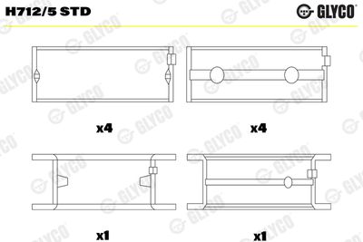Crankshaft Bearing GLYCO H712/5 STD