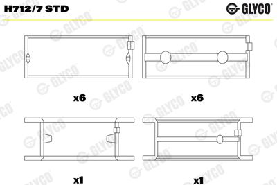 Crankshaft Bearing GLYCO H712/7 STD