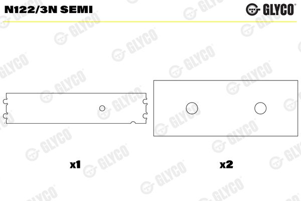 GLYCO N122/3N SEMI Camshaft Bearing
