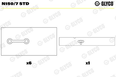Camshaft Bearing GLYCO N150/7 STD