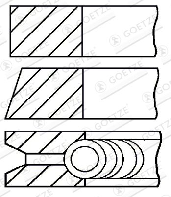 GOETZE ENGINE 08-101300-00 Piston Ring Kit