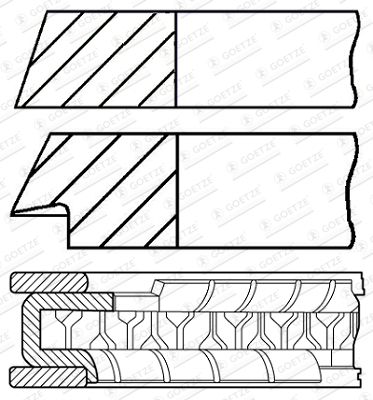 GOETZE ENGINE 08-102400-00 Piston Ring Kit