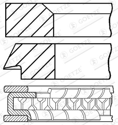 GOETZE ENGINE 08-104207-00 Piston Ring Kit