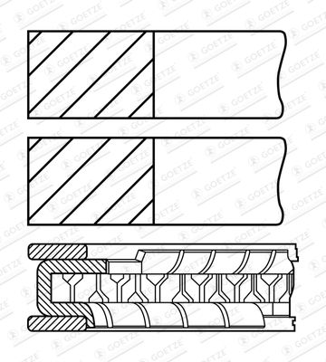 GOETZE ENGINE 08-107400-00 Piston Ring Kit