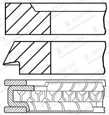 GOETZE ENGINE 08-107800-10 Piston Ring Kit