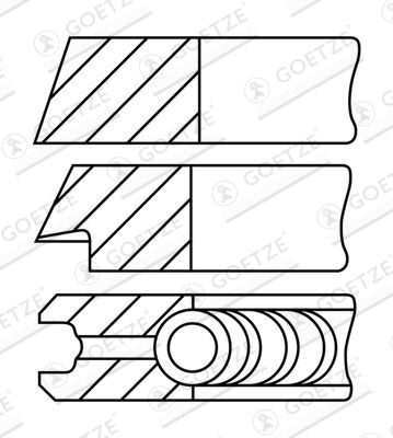 GOETZE ENGINE 08-109400-30 Piston Ring Kit