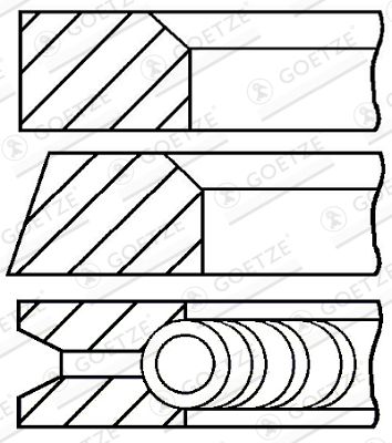 Piston Ring Kit GOETZE ENGINE 08-110200-00