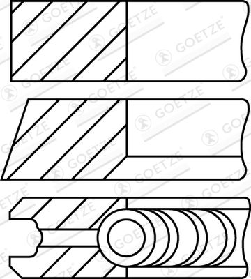 Piston Ring Kit GOETZE ENGINE 08-110500-10
